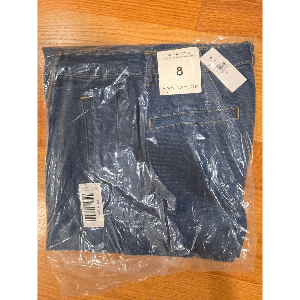 Ann Taylor The Pleated Palazzo Jean women's size 8 new with tags - Picture 8 of 8
